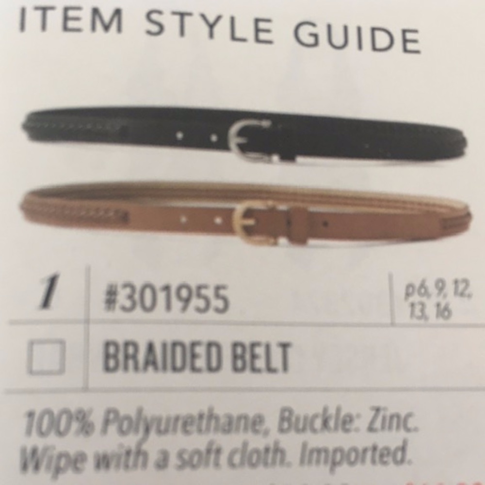 Jockey Braided Belt in Black